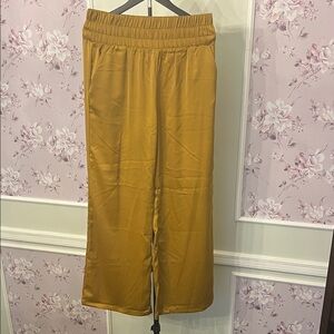 Mustard Yellow Wide-Leg Pants